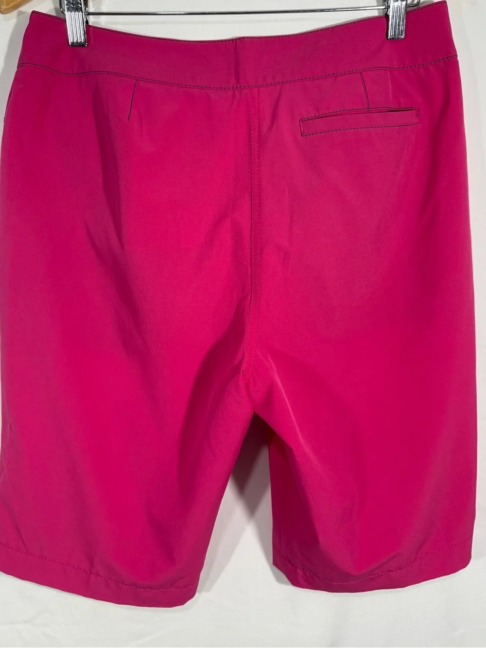 Women’s Hot Pink Bermuda Shorts with Zip Pockets